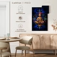 thumbnail image 4 of Elephant Stock Buddha In Lotus Pose Wall Art - Vertical Canvas Wall Art - Living Room Wall Decor - Wellness Canvas - Blue And Orange Decor - 8" x 12", 4 of 5