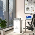 thumbnail image 2 of AQY 2 Drawer File Cabinet with Lock,Filing Cabinets for Home Office,Metal File Cabinet 18" Deep Vertical Storage Drawer for Hanging A4/F4/Letter/Legal Size Files, Assembly Require, 2 of 12