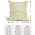 thumbnail image 3 of Vintage Floral Pillow Covers 18x18 Inch Yellow Flower Throw Pillow Covers Spring Summer Wildflower Decorative Outdoor Pillowcases Cotton Linen Cushion Covers for Couch Sofa Bedroom Home (Pack of 2), 3 of 6