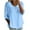 Summer Tops Sky Blue, variant on Womens Plus Size Dressy Blouses, Short Sleeve Shirts for Women Summer Sexy Lace Patchwork Lapel Button Up T-Shirts