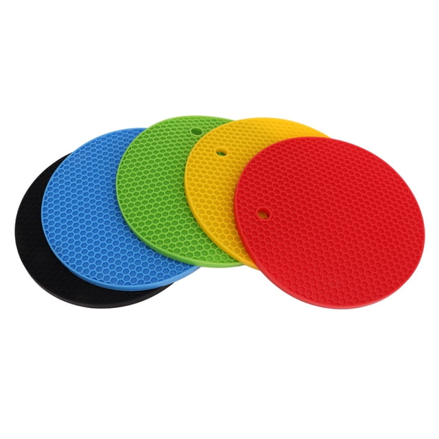 Agarraderas De Silicona Para Ollas, Alfombrilla Antideslizante De Silicona De 7 Pulgadas, Fácil De Limpiar, Accesorios De Cocina De Alimentaria Para La Familia
