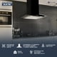 thumbnail image 4 of FLINE | Campana de cocina 76 cm | Negro Matte | DE PARED | Cristal Curvo | Controles de boton |extractora | 3 velocidades | Aalborg 76, 4 of 6