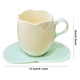 thumbnail image 2 of Taza de tulipán bonita con platillo cerámica para capuchino café beige Wdftyju, 2 of 6