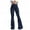 Blue, variant on Dezsed Womens Classic Stretchy Flare Bell Bottom Denim Jeans Pants Ladys High Waisted Lacing Stretch Wide Leg Jeans Bell-Bottomed Pants