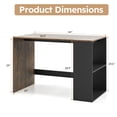 thumbnail image 6 of 44" Computer Desk with Bookshelf, Modern Home Office Desk for Small Space, Rustic Brown and Black, 6 of 9