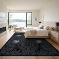 thumbnail image 3 of ODIKA 9'x12' Washable Area Rug Non-Slip, Chair-Friendly Gothic Moody Witchy Snake Coils Mystical Scatter Symmetry Whimsical for Dining Room, Basement, Large Office, 3 of 7