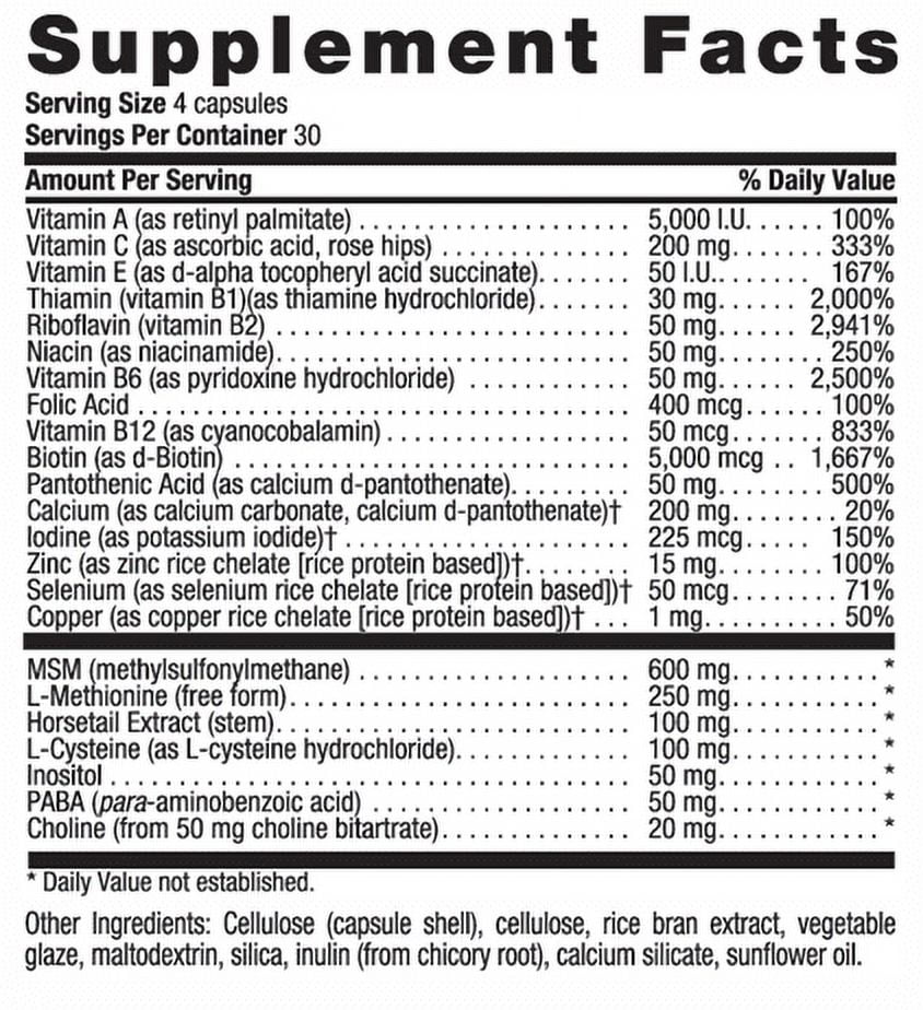 Country Life Maxi-Hair® Plus Skin & Nails, 120 Vegetarian Capsules