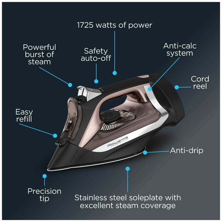 Rowenta dw2459 access steam clearance iron with retractable cord
