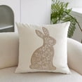 thumbnail image 5 of Qwtwty Pillow Covers 18x18 Simples Series Easter Pillow Cover Cute Rabbits Printed Sofa Cushion Cover Holiday Decoration, 5 of 6