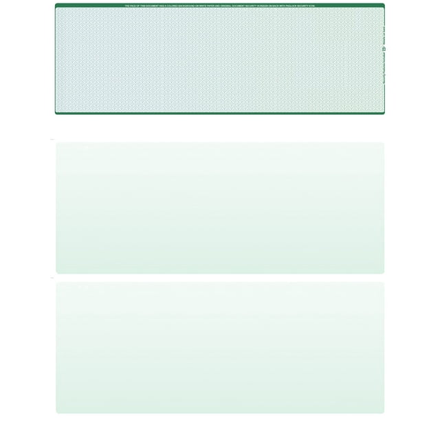 Laser Vierge/vérifications d'Ordinateur Style Supérieur (Bleu Vert, Qt. 500)