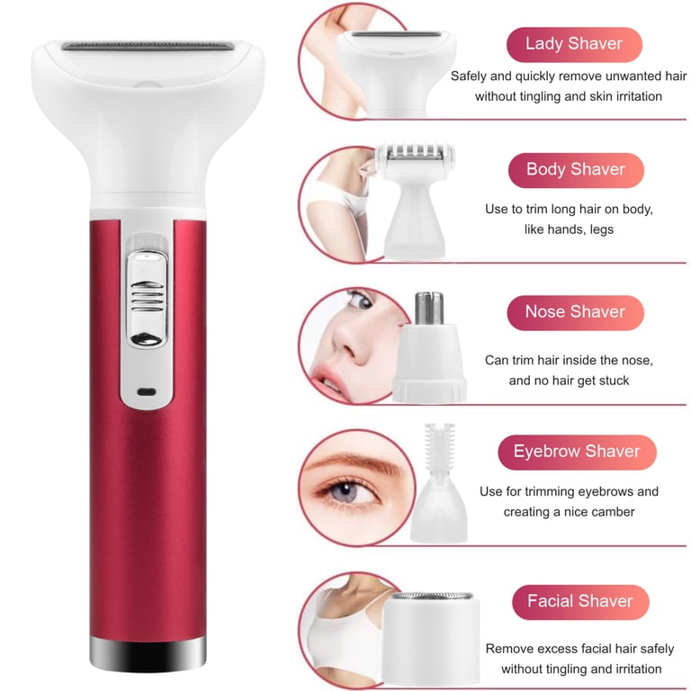 Electric Razor for Women, DISEN 5-in-1 Waterproof  display picture 3