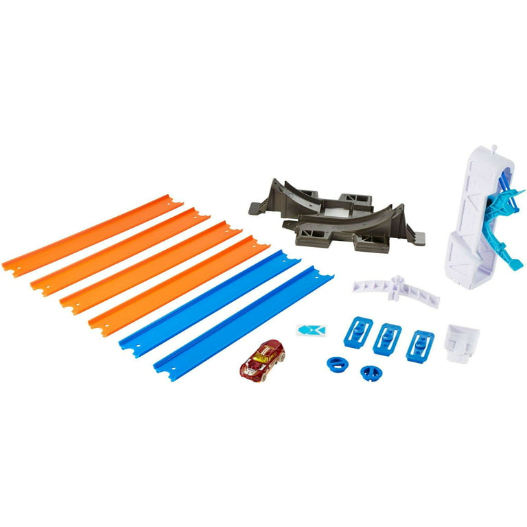 Hot Wheels Track Builder TB-7 Loop Base Track & Manual Rubber Band Launcher