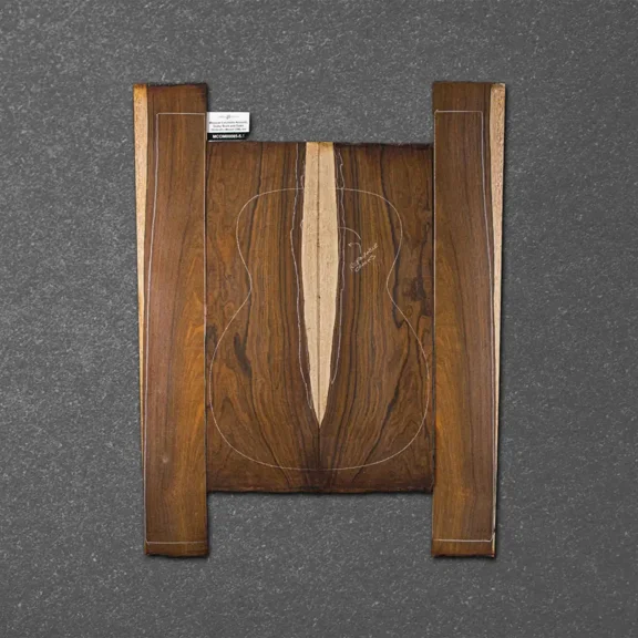 Mexican Cocobolo Acoustic Guitar Back and Sides Orchestra Model (OM) Set – MCOM000085-5.5