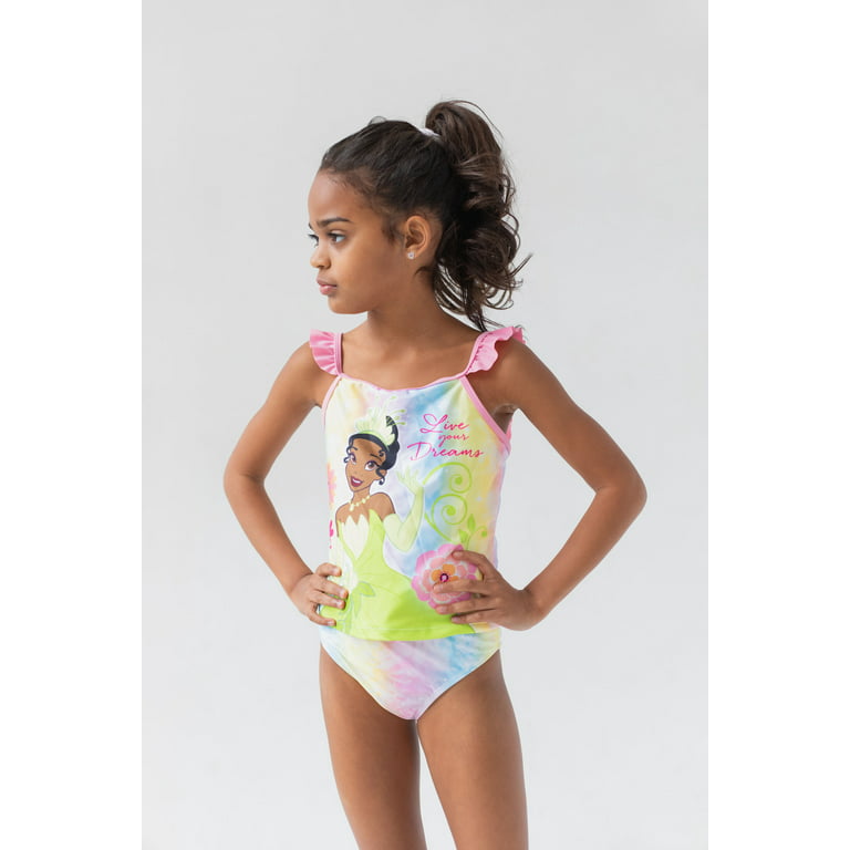 Disney Princess Tiana Little Girls Top and Bikini Bottom Swim Set Little Kid Big Kid - Walmart.com