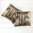 thumbnail image 2 of Ambesonne Rustic Throw Pillow Cover 2 Pack, Old Window and Flowers, 18", Beige Green, 2 of 6