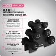 thumbnail image 2 of Set de Mancuernas HolaHatha 9 kg de Neopreno con Soporte Negro, 2 of 9