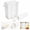 White, variant on 6-Cavity Popsicle Mold Set with Clear Storage Box, Individual Reusable Ice Pop Molds with Easy-Release Handles, 108 x 75 x 120 mm