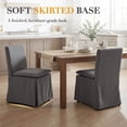 thumbnail image 6 of Dayalane Modern Farmhouse Parsons Slipcover Dining Chairs Set of 2, High Back Linen Upholstered Armless Wooden Kitchen Side Chairs, Removable Slipcover for Dining Living, Charcoal, 6 of 10