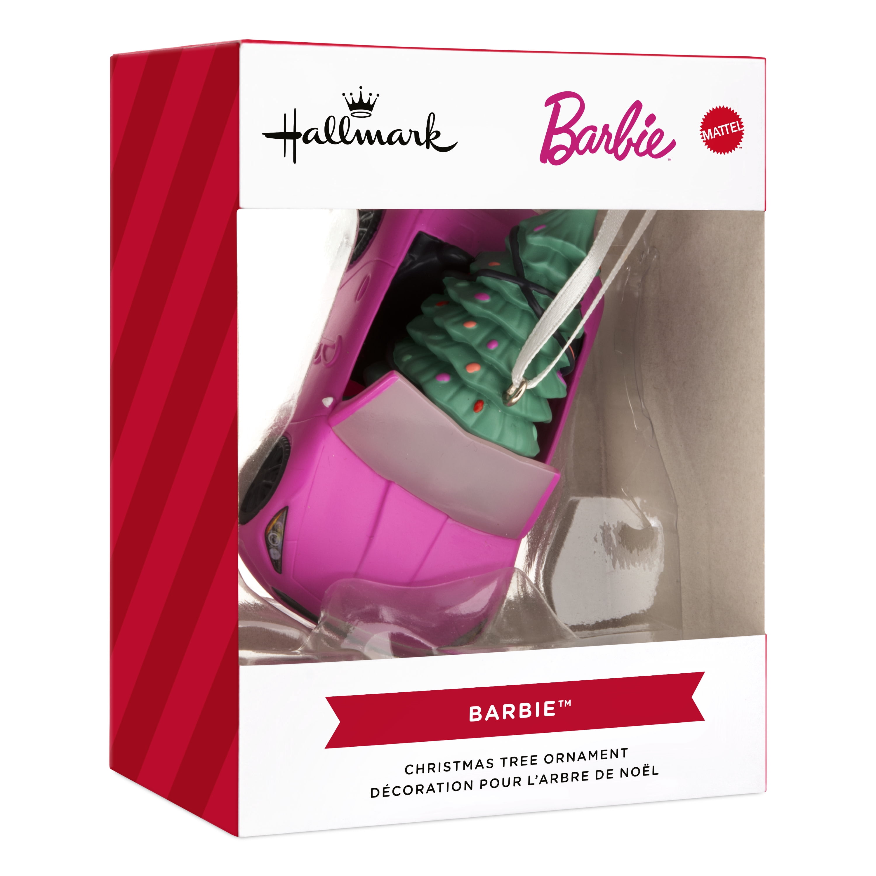 Hallmark Christmas Ornament (Barbie Car With Tree), 1 Count