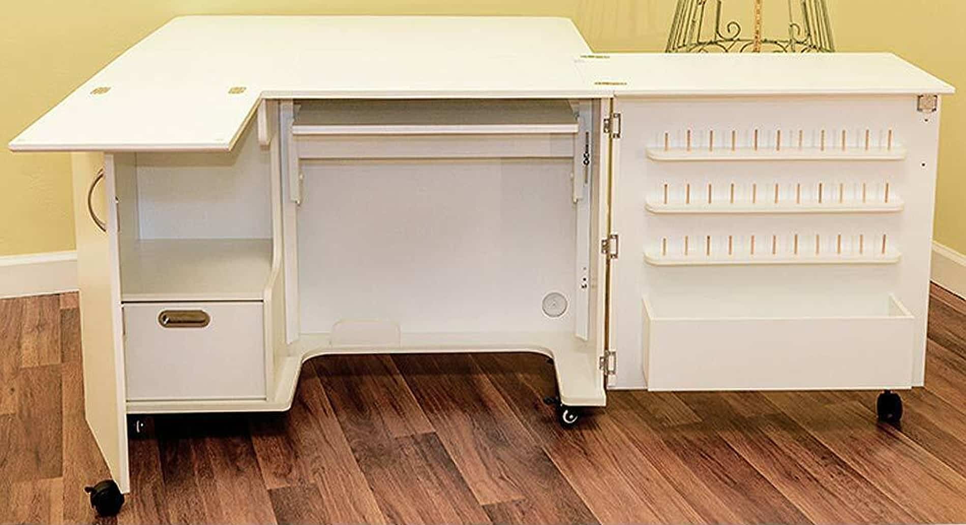 Arrow Kangaroo Wallaby Sewing Cabinet (Ash White)