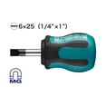 thumbnail image 2 of Vessel Tools 920S625 MEGADORA Stubby Screwdriver No.920, Slotted 6mm, 2 of 2