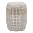 thumbnail image 1 of Pemberly Row Contemporary Barrel-Shaped Rope Accent Table in Taupe Gray, 1 of 4