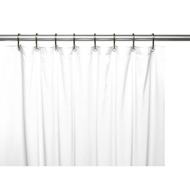 BetterBath Premium Vinyl Shower Curtain Liner with Weighted Magnets and Metal Grommets (72" x 72") - White