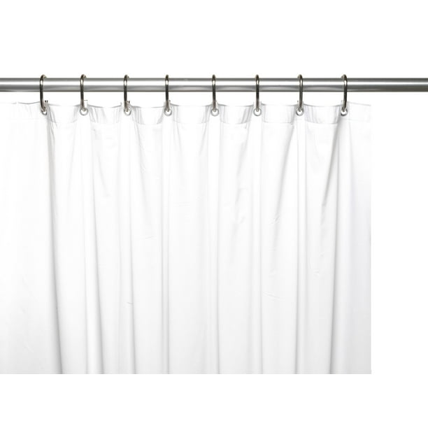 BetterBath Extra Heavy and Narrow MildewResistant Vinyl Shower Curtain Liner with Metal