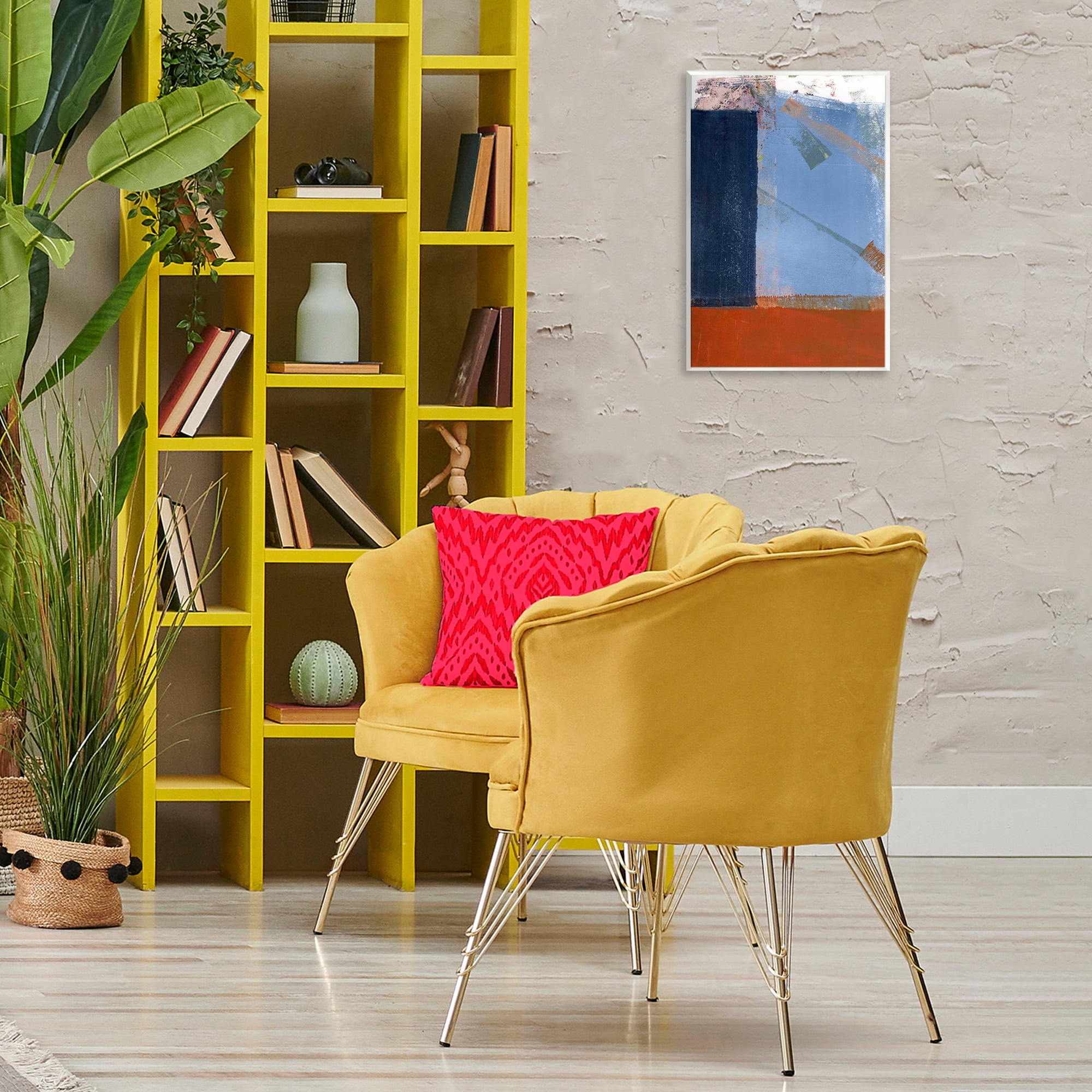 Stupell Industries Structured Shapes Abstract Abstract Painting Unframed Art Print Wall Art, 13 x 19