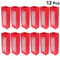 thumbnail image 2 of EeaseCA 12 Pcs Sac à Vin Rouge Simple Sac Cadeau Sac Fourre-Tout en Papier Kraft Sac de Rangement Portable Sac de Transport de Vin Transparent (Rouge), 2 of 8