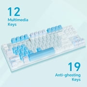 CHONCHOW Blue TKL Gaming Keyboard and Mouse Combo, 87 Keys Wired RGB Backlit Keyboard & RGB Mouse for PC, PS5, Xbox
