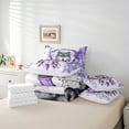 thumbnail image 4 of 3D Wolf Full Comforter Set 7 Pieces Boho Dreamcatcher Bedding Comforter Sets,Jungle Animal Bed in a Bag Purple Watercolor Bedding Set,Oil Painting Aesthetic Bed Sheets Set, 4 of 6