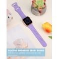 thumbnail image 4 of TOYOUTHS Sunflower Engraved Band Compatible with Apple Watch Bands 38mm 40mm 41mm Women Girls, Floral Sport Silicone Flower Wristband for iWatch Series 8/7/6/5/4/3/2/1/SE/Ultra, 4 of 7