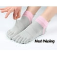 thumbnail image 4 of Women Toe Socks 5 Finger Cotton Wicking Athletic 6 pack, 4 of 7