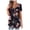Black, variant on Giftesty Women Printed Casual V-Neck Short Sleeve Loose T-Shirt Blouse Tops