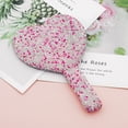 thumbnail image 4 of Skymirror Makeup Mirror Glitter Rhinestone Decor Non-slip Handle Comfortable Grip Easy to Carry Square Round Heart Shaped Handheld Mirror Women Girls Cosmetic Hand Mirror, 4 of 8