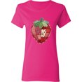 thumbnail image 3 of Inktastic Patchwork Strawberry Design Women's T-Shirt, 3 of 5