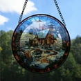 thumbnail image 2 of Christmas House Stained Glass Suncatcher, Christmas House, Christmas House Stained Glass Decor, Christmas Ornaments for Families, Christmas Couples Gifts iCOqHB, 2 of 5