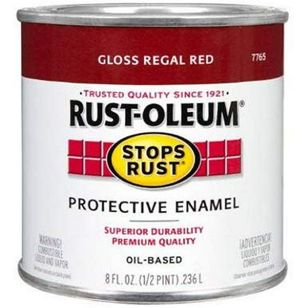 Rustoleum Stops Rust 7765 730 1/2 Pint Regal Red Protective Enamel Oil