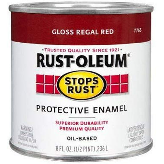 Rust-Oleum Red Sunrise Enamel Protective Interior Exterior Paint, 8 fl oz