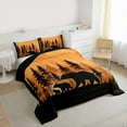 thumbnail image 3 of Feelyou Rustic Bear Family Bedding Comforter Set for Teen, Jungle Wildlife Animal Twin Comforter Sets, Countryside Reversible Bedding Set, Ultra Soft Bedroom Decor, 2-Piece, 3 of 8