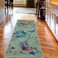 thumbnail image 2 of Butterfly Decorative Rug, Springtime Flying Moths on Vintage Style Background Wings Transformation, Quality Carpet for Bedroom Dorm and Living Room, 6 Sizes, Pale Green, by Ambesonne, 2 of 2