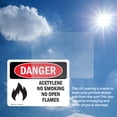 thumbnail image 6 of (2 Pack) Acetylene No Smoking No Open Flames OSHA Danger Sign, 6 of 7