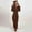 Coffee, variant on Dwaogom Jumpsuit Women Women's Fuzzy Pajamas Long Sleeve Adult Cat Onesie Pajamas Winter Rompers Sleepwear Casual Winter Warm Rompe Sleepwear
