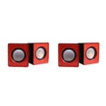 thumbnail image 4 of Cateissary Altavoces de la computadora Altavoz de música portátil Mini USB Home Office Laptop Multimedia Notebook Sala de estar Accesorios Rojo Rojo 2piezas, 4 of 6