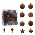thumbnail image 2 of Velvet Christmas Ornaments Set, 24PCS Flocked Shatterproof Assorted Hanging Xmas Tree Ball Decorations, for Home Party Holiday Wedding Valentines Day Decor, 2 of 7