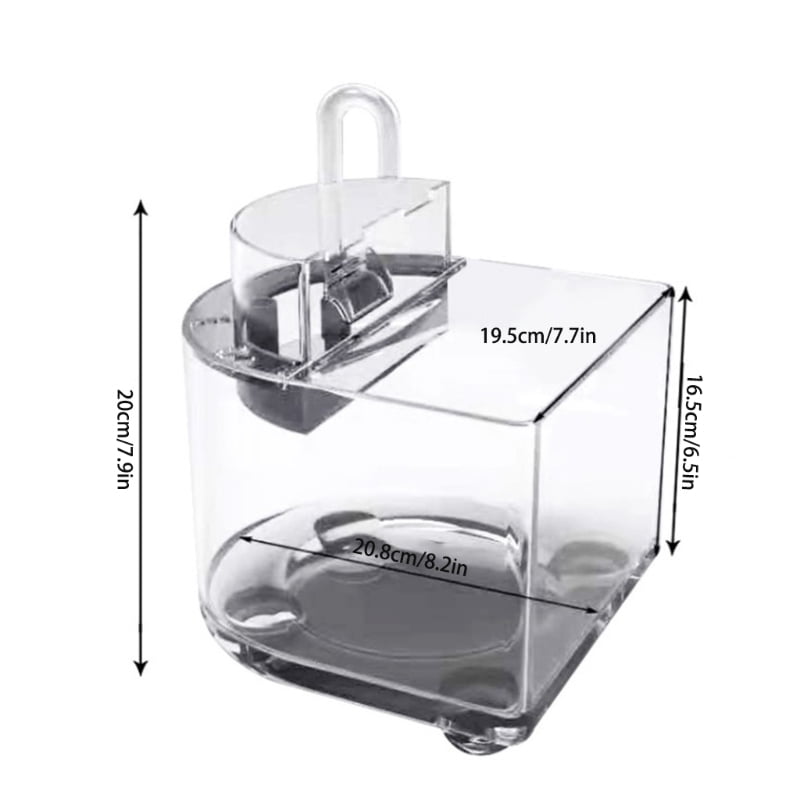 Mini Aquarium for Tank Desktop Fish Bowls for Small Fish Clear Aquariums Waterfall Outlet with 2.5w Quiet Pump Filter Co