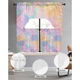 thumbnail image 2 of Summer Pink Romantic Beach Swag Curtains for Living Room/Bedroom Windows, Tropical Leaf Ocean Starfish Kitchen Curtains and Valances Set 36 Inch Length, Light Filtering Swags Valance Curtain Panels, 2 of 5