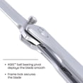 thumbnail image 3 of CRKT Slag Everyday Carry Assisted Folding Knife with Frame Lock: D2 Plain Edge Blade, Stainless Steel Handle, Pocket Clip, 7600, 3 of 5