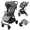 Gray, variant on Baby Stroller Lightweight Travel Baby Pram with Cup Holder and Mosquito Net 0-36 Months,Support One-Touch Folding,Unisex,Grey